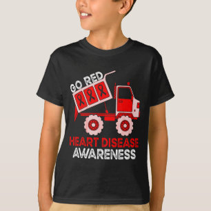 Camiseta Camión de volteo para niños Cinta roja Conciencia 