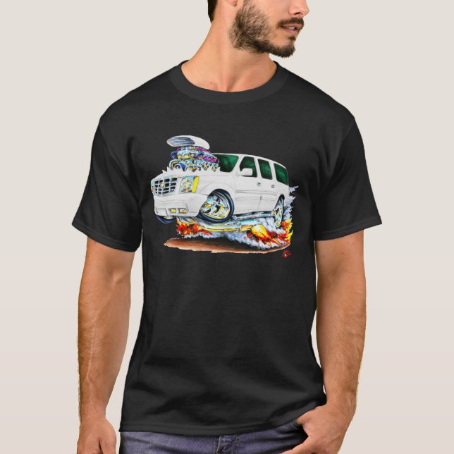 Camiseta Camión del blanco de Cadillac Escalade (Anverso)