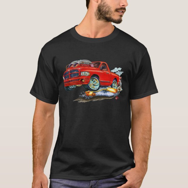 Camiseta Camión del rojo de Dodge SRT10 (Anverso)