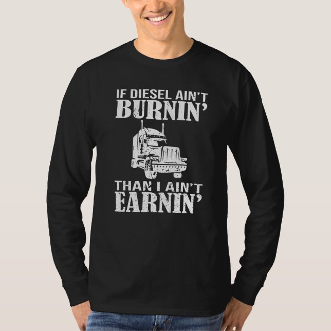 Camiseta Camión Diesel Gran Rig Semi Trailer Conductor (Anverso)