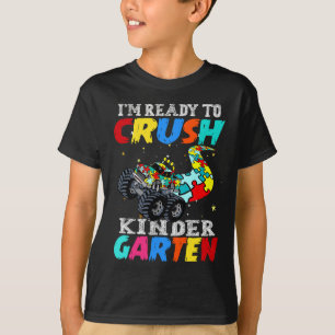 Camiseta Camión divertido autismo rompecabezas aplastar gua