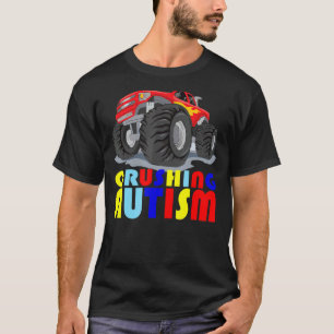 Camiseta Camión enorme de autismo aplastando el autismo par