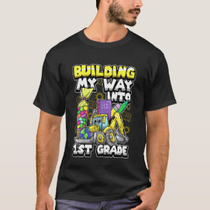 Camiseta Camión excavadora de construcción de primer grado 