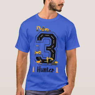 Camiseta Camión excavadora grúa cumpleaños infantil 3 años