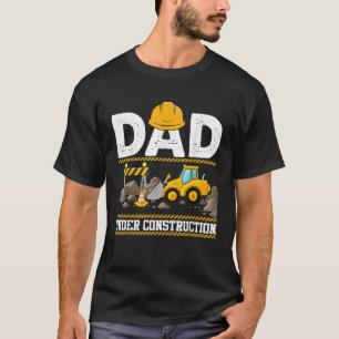 Camiseta Camión Excavadora Para Niños Papá En Construcción 