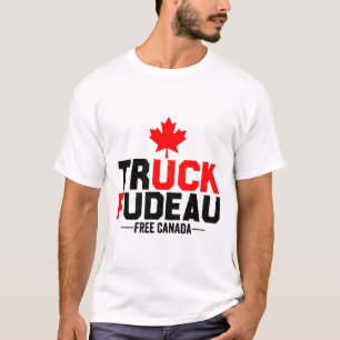 Camiseta Camión Fudeau anti Trudeau Free Canada Trucker He