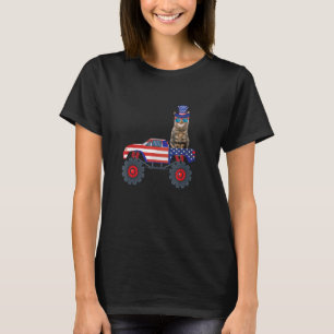 Camiseta Camión gato 4 de julio Familia pareja Patriota de 