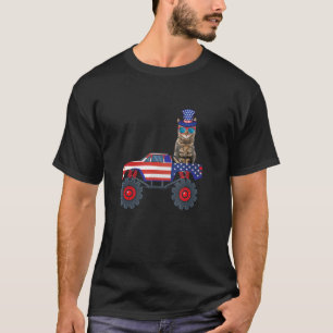 Camiseta Camión gato 4 de julio Familia pareja Patriota de 
