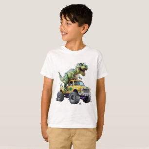 Camiseta Camión gigante de dinosaurios salvajes de aventura