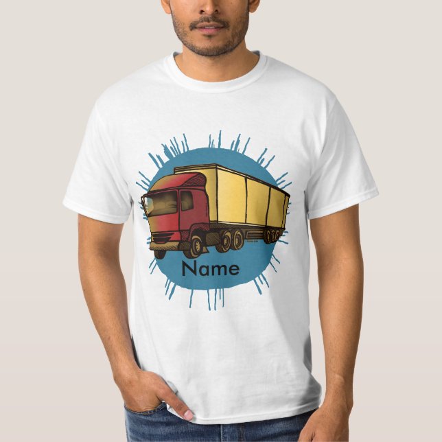 Camiseta Camión grande rojo (Anverso)