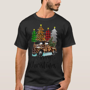 Camiseta Camión Leopardo de Navidad con arándanos de navida