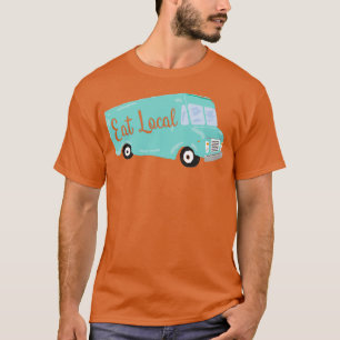 Camiseta Camión local de comida azul Verde azulado