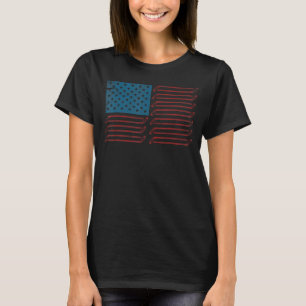 Camiseta Camión mecánico patriótico de bandera estadouniden
