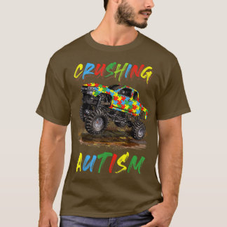 Camiseta Camión Megatronismo de Autismo Aplastando Autismo