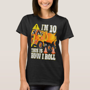 Camiseta Camión mezclador de hormigón de cumpleaños de 10 a