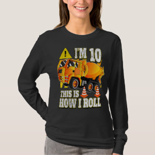 Camiseta Camión mezclador de hormigón de cumpleaños de 10 a