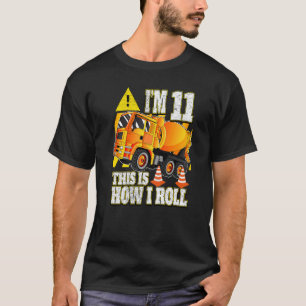 Camiseta Camión mezclador de hormigón de cumpleaños de 11 a