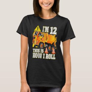 Camiseta Camión mezclador de hormigón de cumpleaños de 12 a