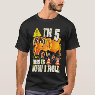 Camiseta Camión mezclador de hormigón de cumpleaños para ni
