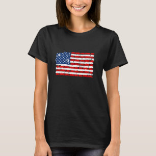 Camiseta Camión modelo de vintage de la bandera estadounide