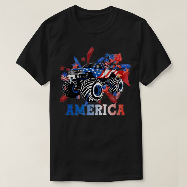 Camiseta Camión Monster de Estados Unidos (Diseño del anverso)