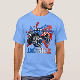 Camiseta Camión Monster de Estados Unidos 4 de julio