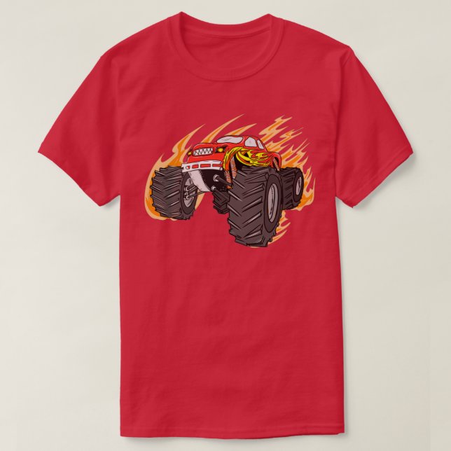 Camiseta Camión Monster Gracioso (Diseño del anverso)