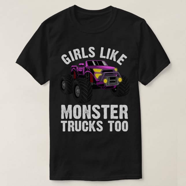 Camiseta Camión Monster Guay Para Mujeres Chicas Camiones V (Diseño del anverso)