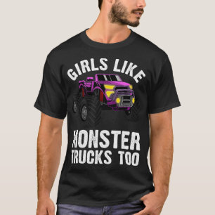 Camiseta Camión Monster Guay Para Mujeres Chicas Camiones V