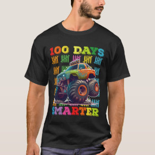 Camiseta Camión Monstruo 100 Días Más Inteligente Escuela d