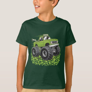 Camiseta Camión Monstruo Afortunado de San Patricio para Ni