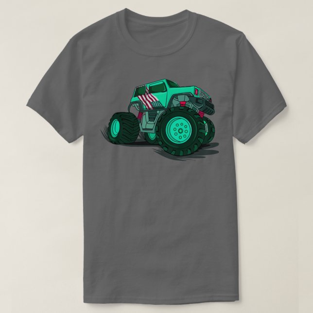 Camiseta Camión Monstruo Americano (Diseño del anverso)