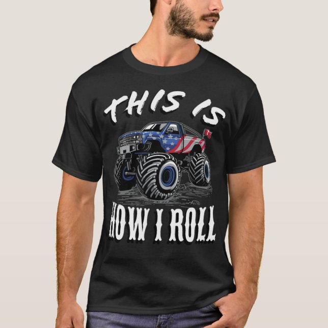 Camiseta Camión Monstruo Americano así es como cultivo anim (Anverso)