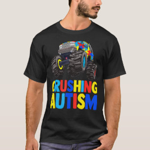 Camiseta Camión monstruo aplastando autismo australiano con