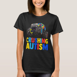 Camiseta Camión monstruo aplastando autismo australiano con