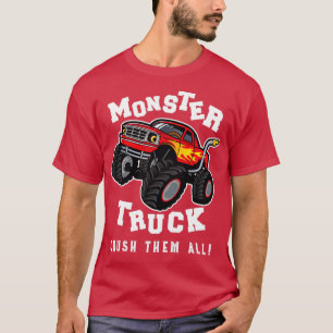 Camiseta Camión Monstruo Aplastarlos A Todos Los Mons De Co