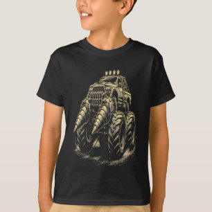Camiseta Camión monstruo apocalíptico con taladros dobles