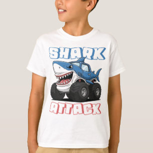 Camiseta Camión Monstruo Ataque de Tiburón Niños