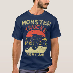 Camiseta Camión Monstruo Atardecer Retro Camiones Monstruo 