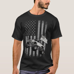 Camiseta Camión monstruo bandera americana diseño vintage j