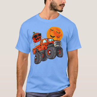 Camiseta Camión Monstruo Calabaza de Halloween Niño