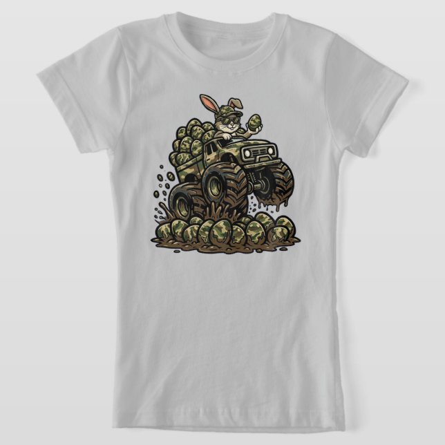 Camiseta Camión Monstruo Camuflaje de Pascua (Distribución)