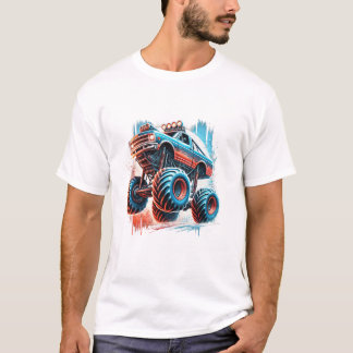 Camiseta Camión Monstruo Colorido Vintage