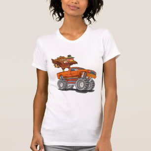 Camiseta Camión monstruo dabbing Turkey Hooray Happy Thanks