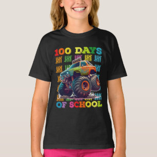 Camiseta Camión monstruo de 100 días de escuela Profesor Es
