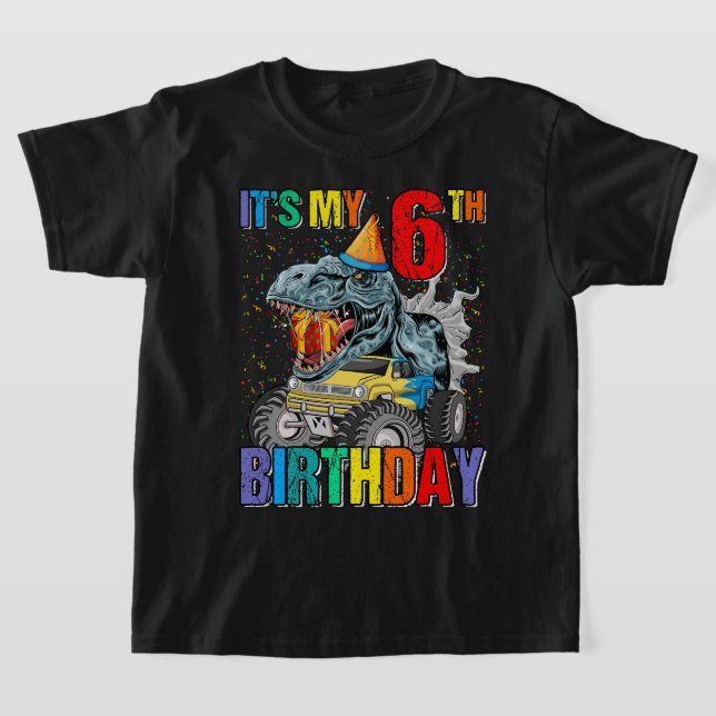 Camiseta Camión monstruo de 6 años Tee 6º cumpleaños Mons (Distribución)