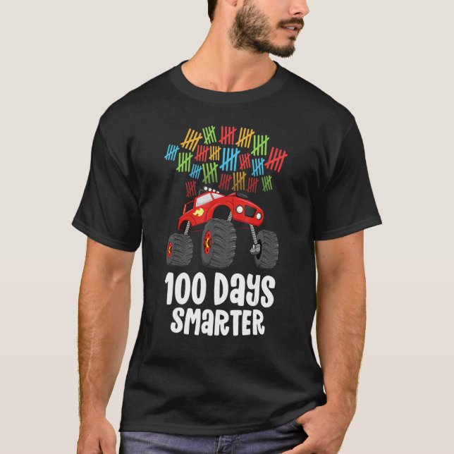 Camiseta Camión Monstruo De Camisas Escolares 100 (Anverso)