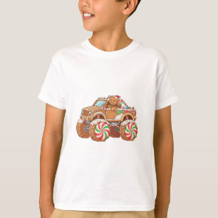 Camiseta Camión Monstruo de Caramelo de Jengibre Adorable –