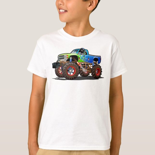 Camiseta Camión monstruo de dibujos animados (Anverso)