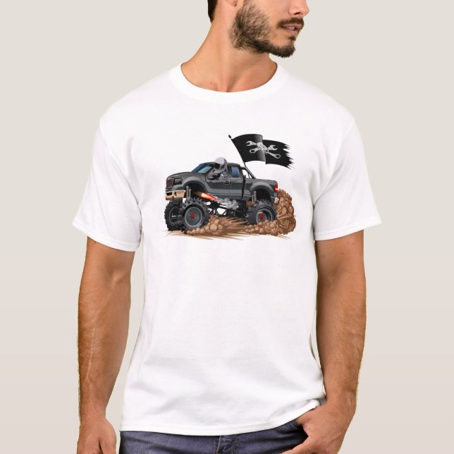 Camiseta Camión monstruo de dibujos animados (Anverso)